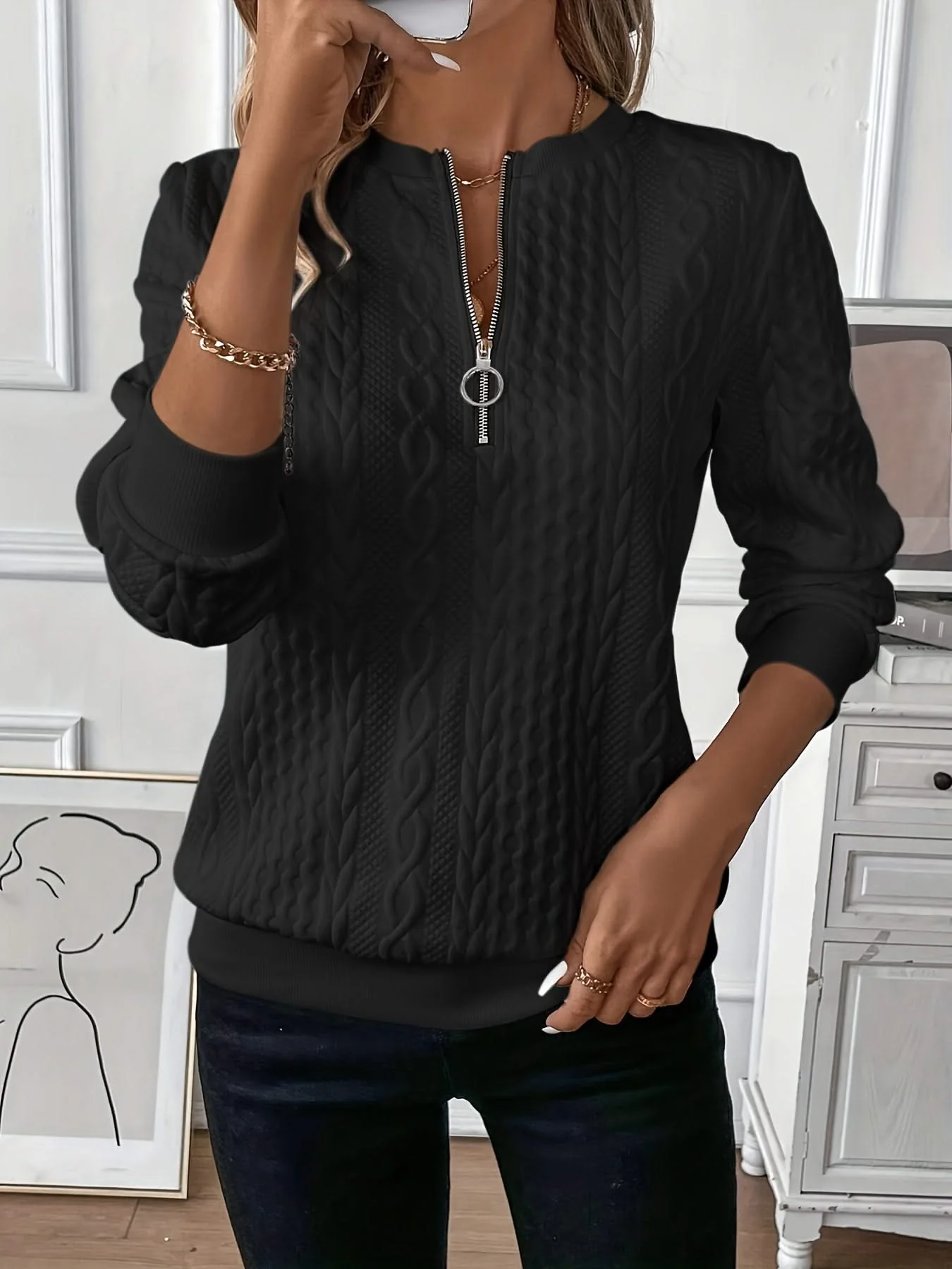 AMY | SWEATER WITH ZIPPER - Image 23