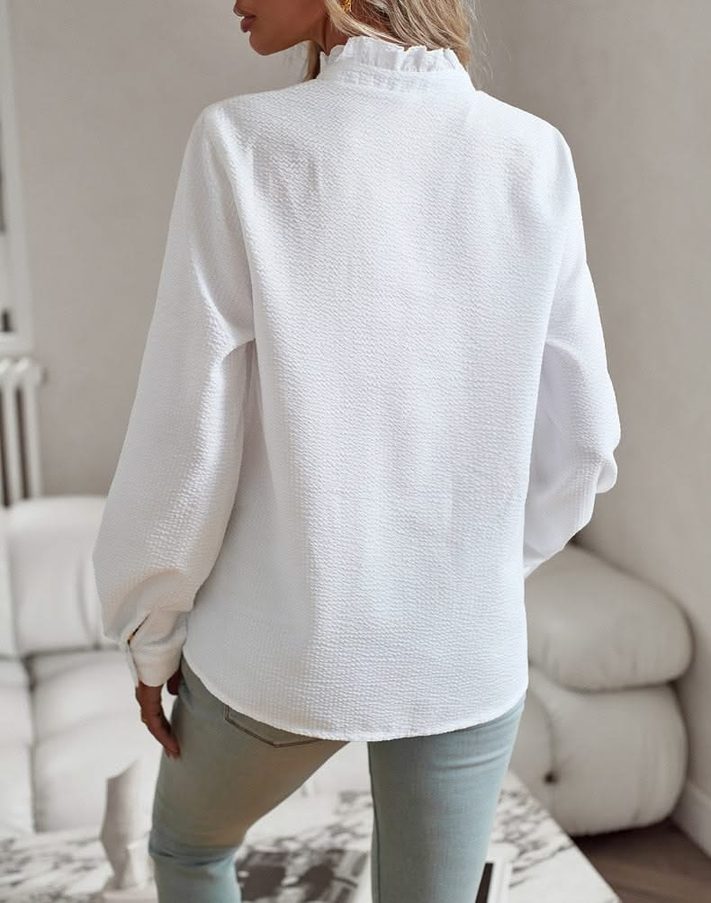 AURORA RUFFLE LONG SLEEVE SHIRT - Image 3