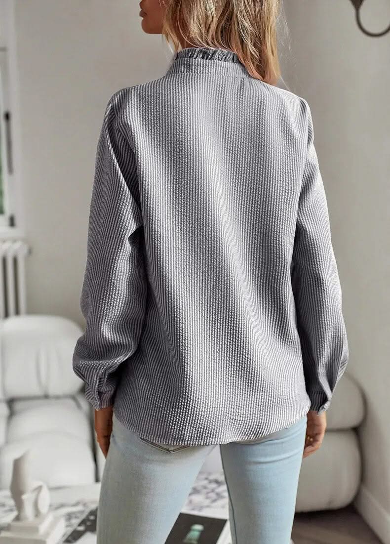 AURORA RUFFLE LONG SLEEVE SHIRT - Image 4