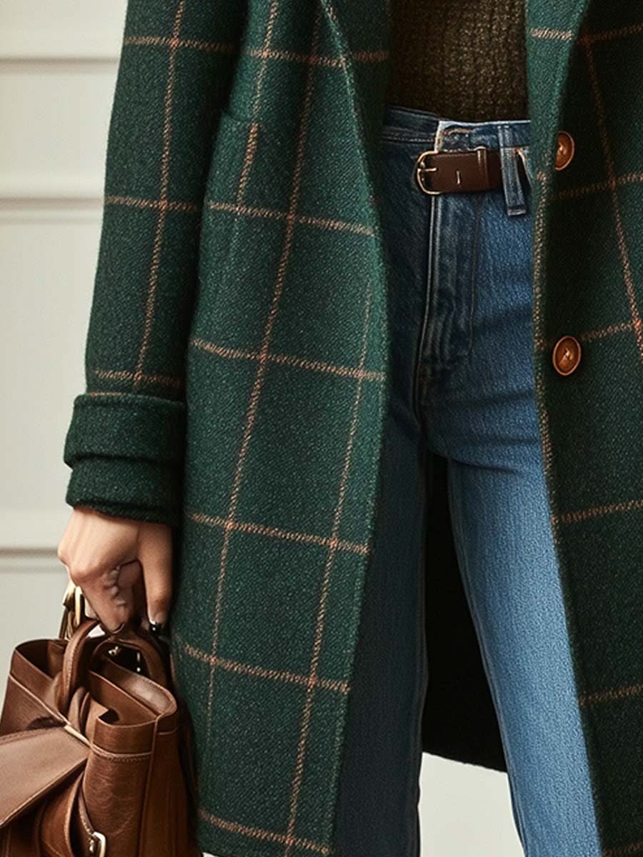 CORALIE CHECKERED COAT - Image 4
