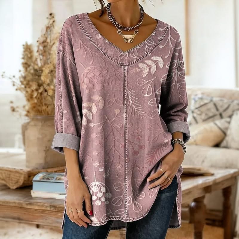 ELVERA LEAF PRINT BLOUSE - Image 2