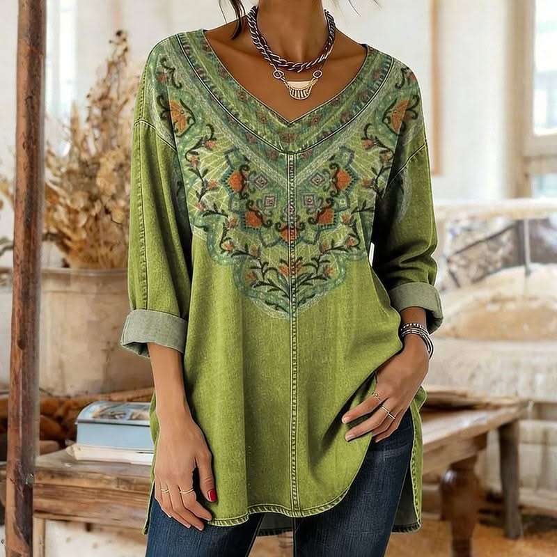 FLORA CLASSIC DENIM BLOUSE - Image 2