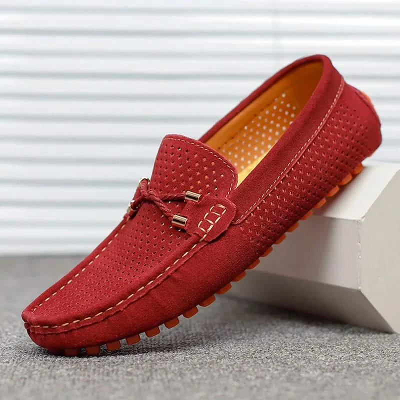 GIANNI PERFORATED LEATHER LOAFERS - Image 12