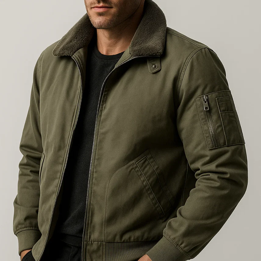 GRAHAM FLEECE BOMBER JACKET - Image 15