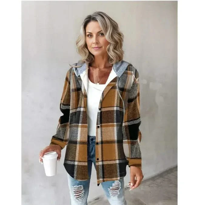 HIGHLAND PLAID HOODED COAT - Image 4