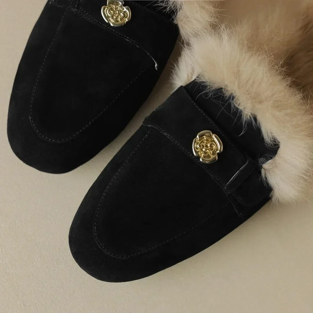 VELOURA SUEDE SHEARLING MULES - Image 5