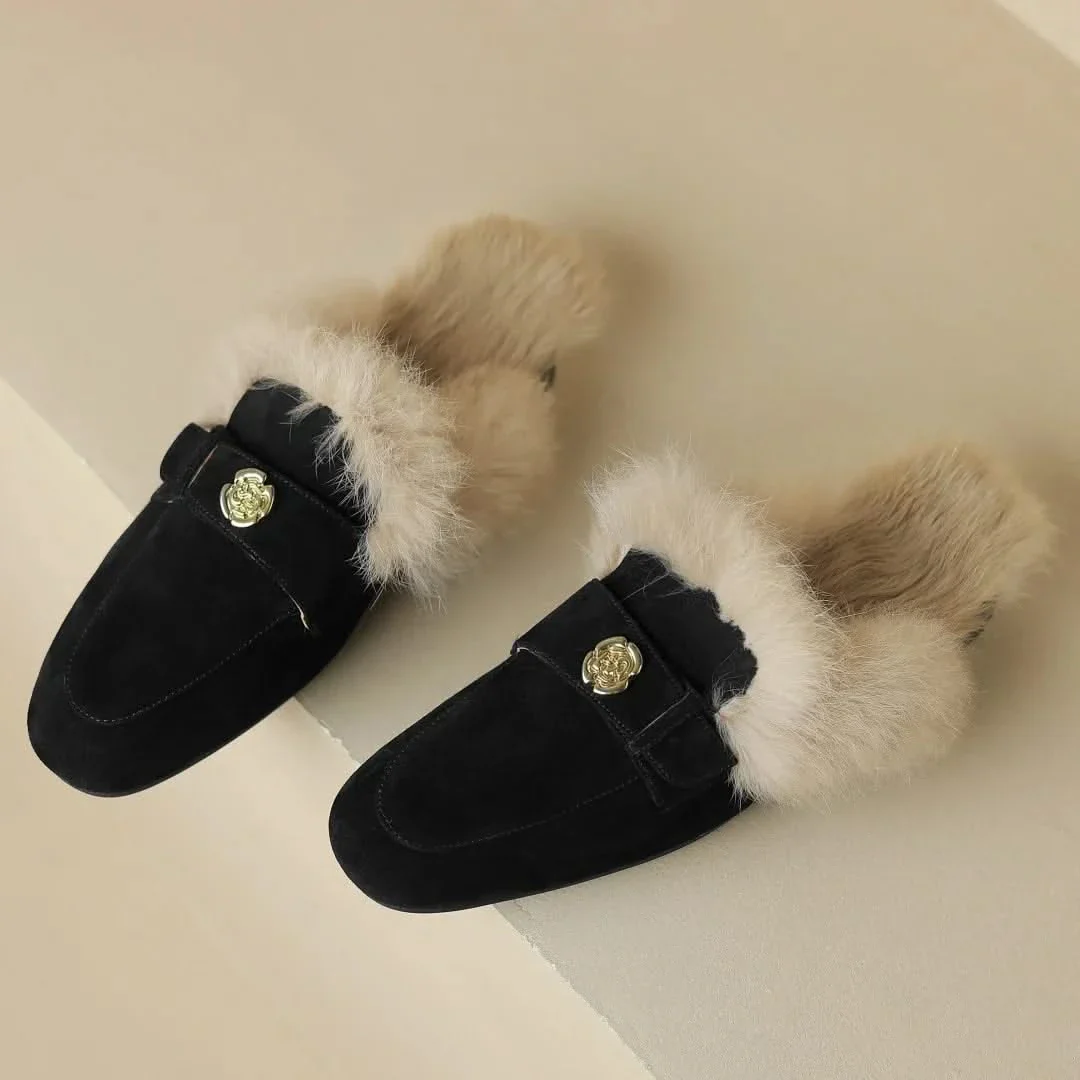 VELOURA SUEDE SHEARLING MULES - Image 8